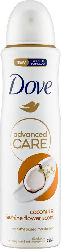 Dove Advanced Care Kokos antiperspirant sprej, 150 ml