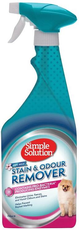 SIMPLE SOLUTION Stain & Odor Remover Spring Breeze Odstraňovač skvrn a zápachu pro psy 750ml