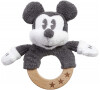 Rainbow Dřevěné/plyšové chrastítko Mickey Mouse Rainbow Design Limited