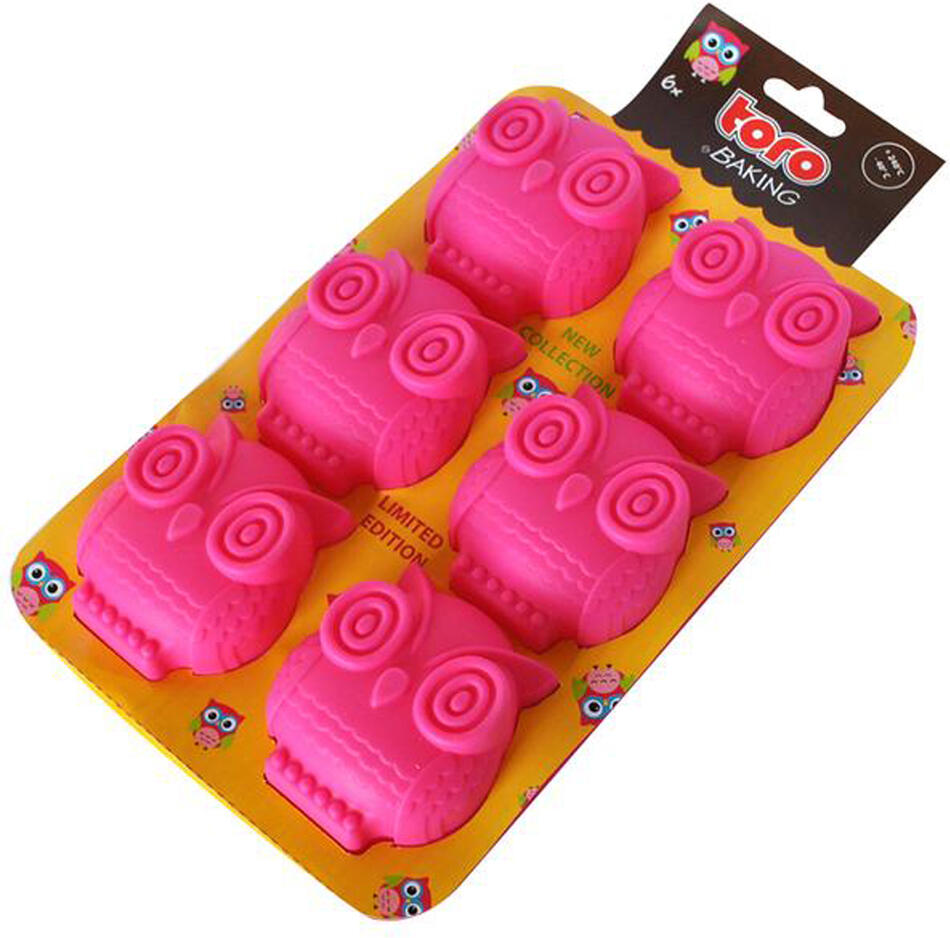 Silikonová forma na muffiny 6ks TORO 25,5x17cm sovy