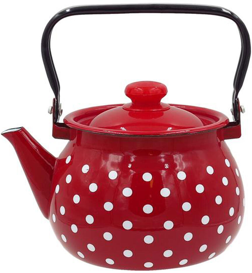 TORO smaltovaná konvice 2,5l puntíky
