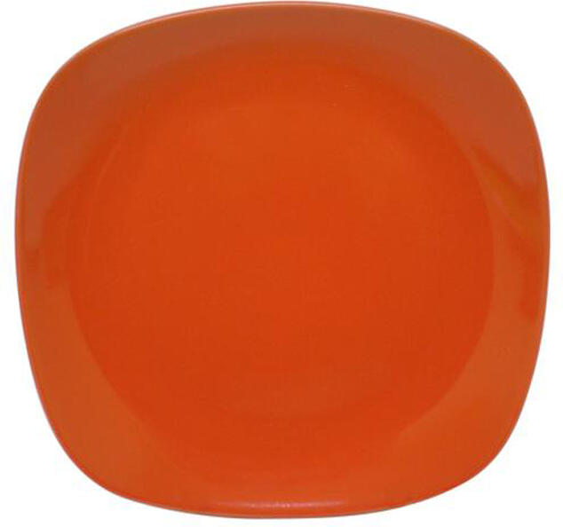 TORO talíř dezertní, čtverec, 19, 5 cm, oranžový
