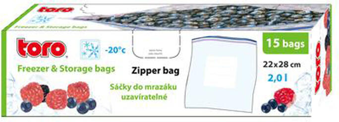 Potravinový sáček na zamražení TORO 15ks 2000ml