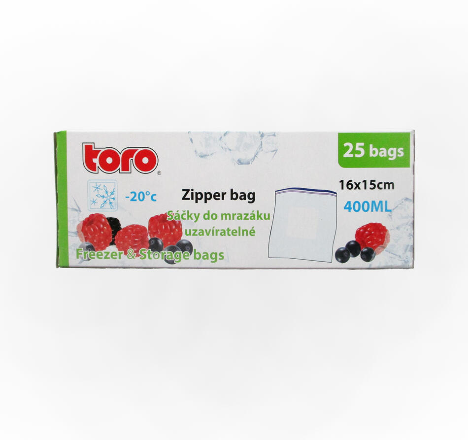 Potravinový sáček na zamražení TORO 25ks 400ml