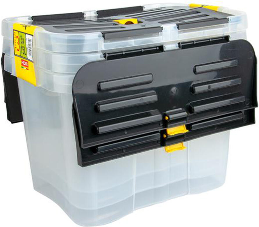 Plastový úložný box s víkem Heidrun Dragon 3x15l