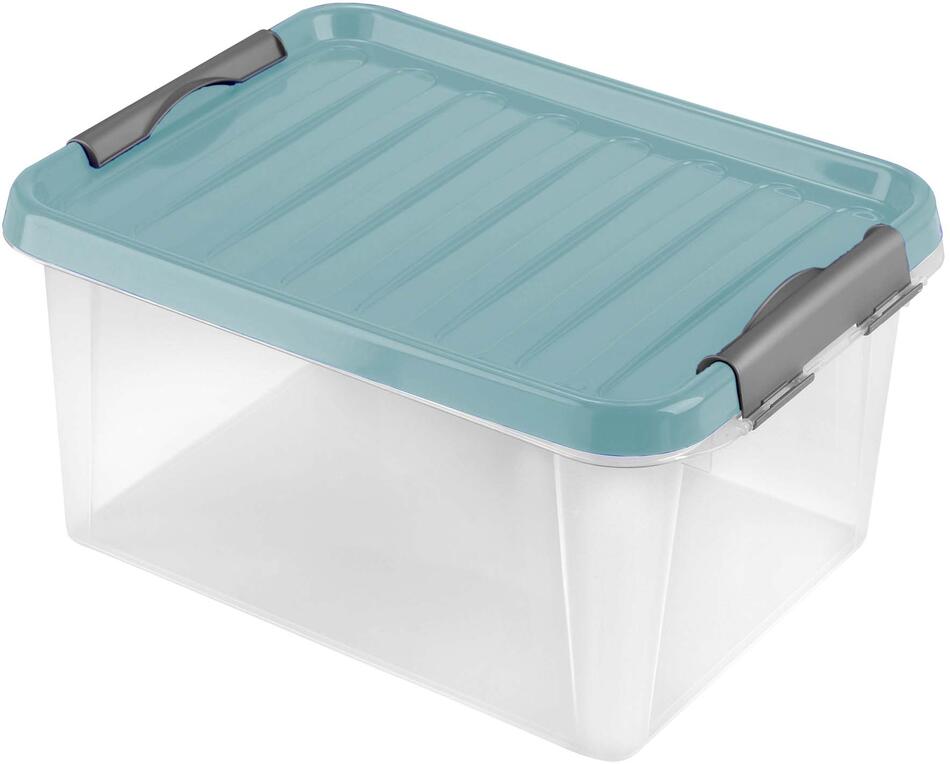 Plastový úložný box s víkem Heidrun Clip box 14l