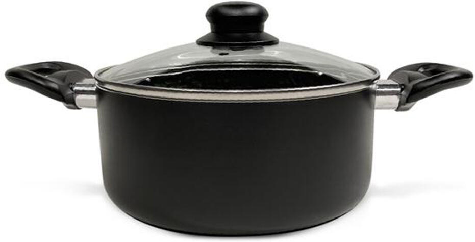 Kastrol s poklicí KITCHISIMO Nero ?20cm 2,5l nepřilnavý povrch