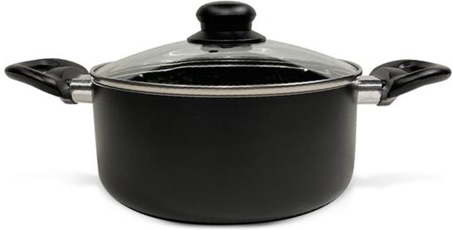 Kastrol s poklicí KITCHISIMO Nero ?24cm 4l nepřilnavý povrch