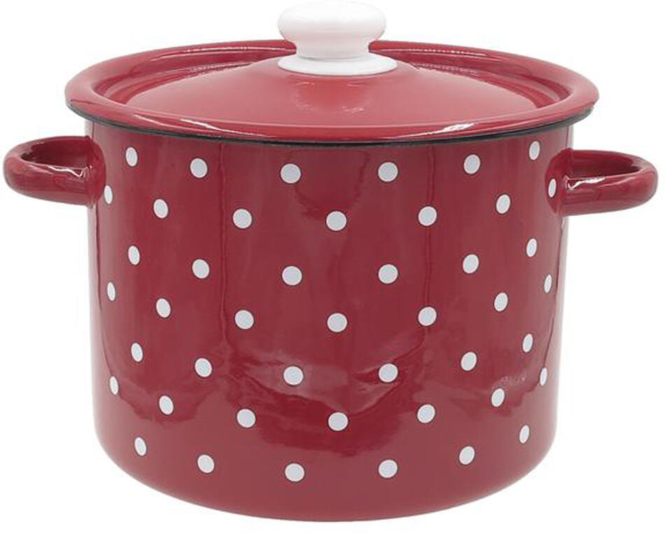 Hrnec s poklicí smalt TORO 5,5 l, puntík