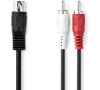 DIN Audio Kabel NEDIS CAGL20200BK10