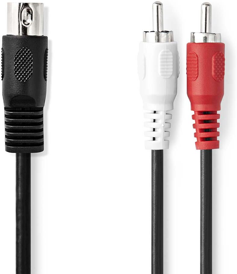 DIN Audio Kabel NEDIS CAGL20200BK10