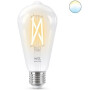 WiZ LED rovka filament E27 ST64 7W 806lm 2700-6500K IP20, stmvateln