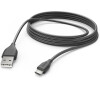 Hama kabel micro USB, 3 m, černá