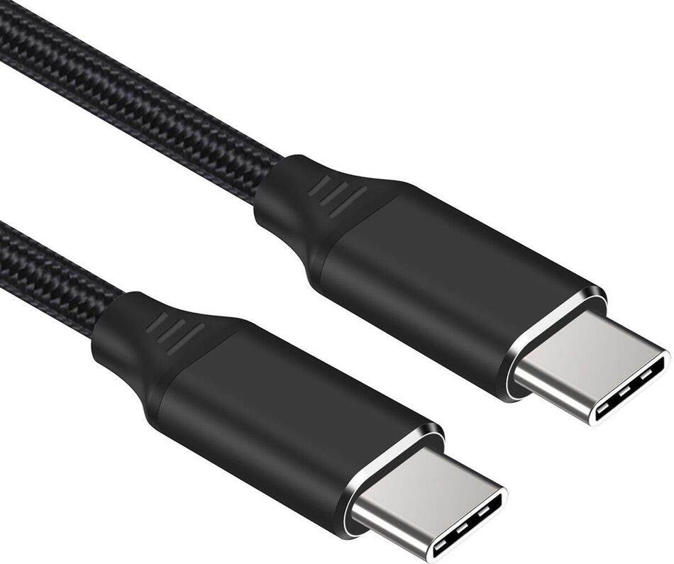 Kabel PremiumCord USB-C - USB-C M/M , 240W 480Mbps černý bavlněný oplet, 2m