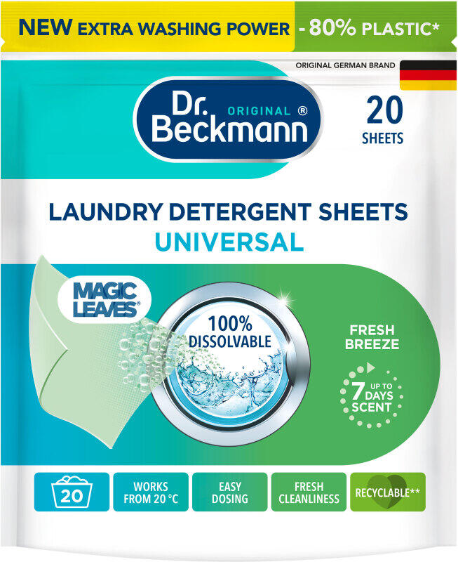 Dr. Beckmann prací ubrousky Magic Leaves Intense Fresh Universal, 20 ks