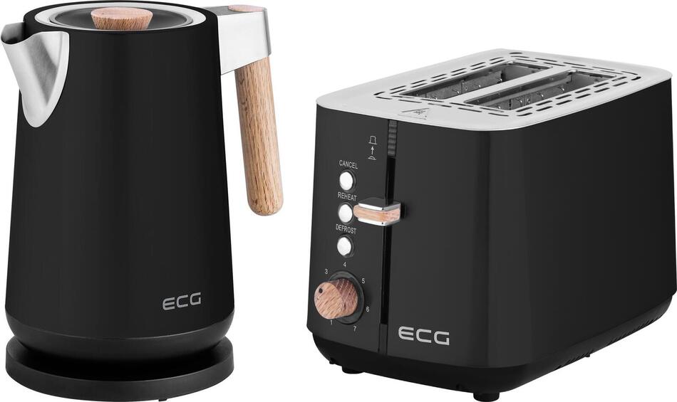 SET ECG RK 1768 Strix Timber Black + Topinkovač ECG ST 2768