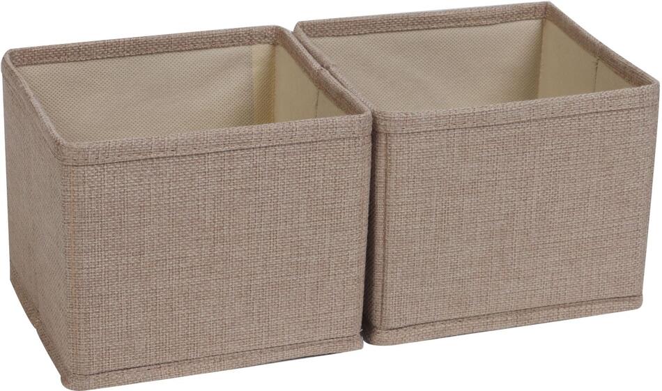 Sada 2 ks organizérů Compactor SANDY S - 14 x 14 x 12 cm, béžové