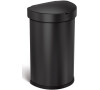 Simplehuman bezdotykový odpadkový koš - 45 l, půlkulatý, černá ocel, inteligentní sensor ST2044