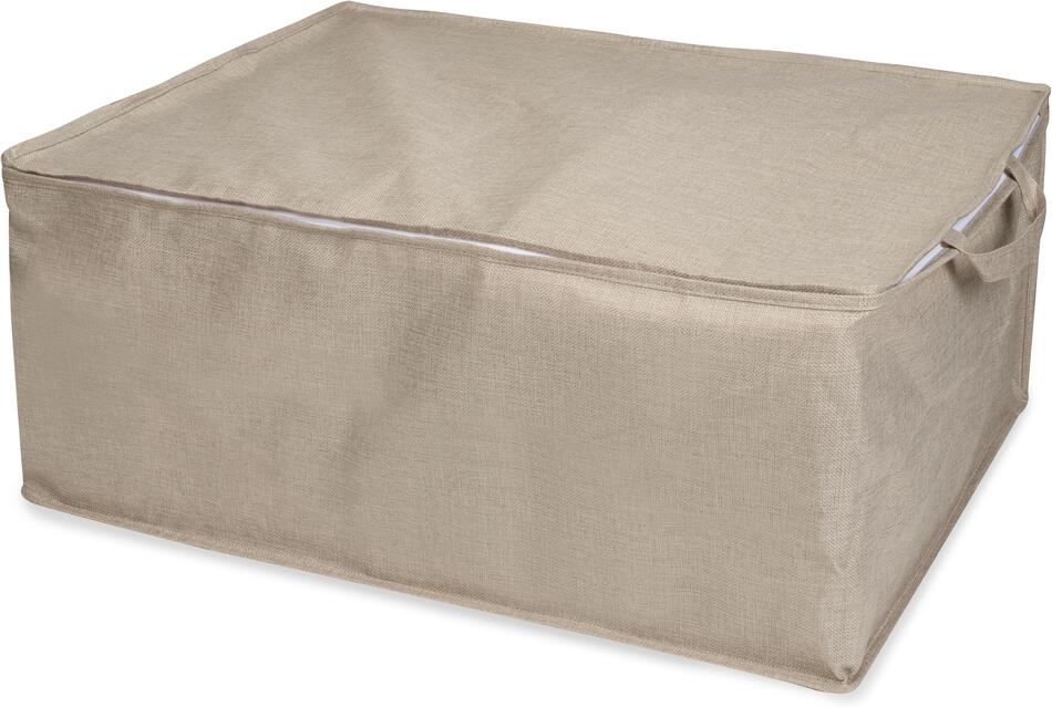 Úložný box na peřinu a textil Compactor SANDY 50 x 70 x 30 cm, béžový