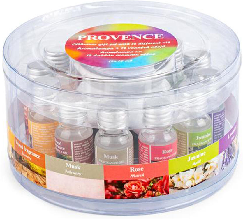 Keramická aromalampa Provence + 12 vonných olejů