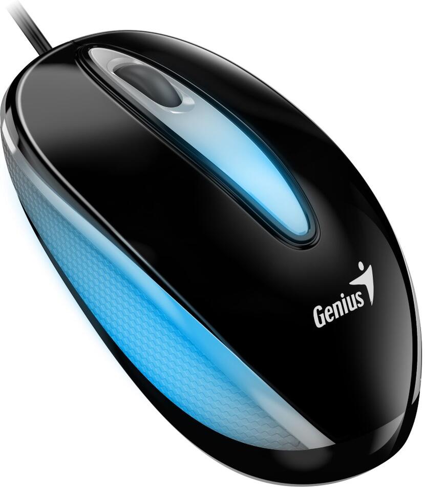 GENIUS DX-Mini Black/ drátová/ 1000 dpi/ USB/ černá/ RGB LED (31010025404)