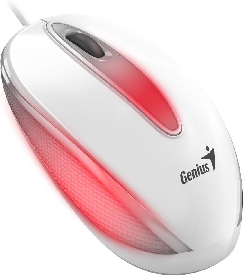 GENIUS DX-Mini Pure White/ drátová/ 1000 dpi/ USB/ bílá/ RGB LED (31010025405)