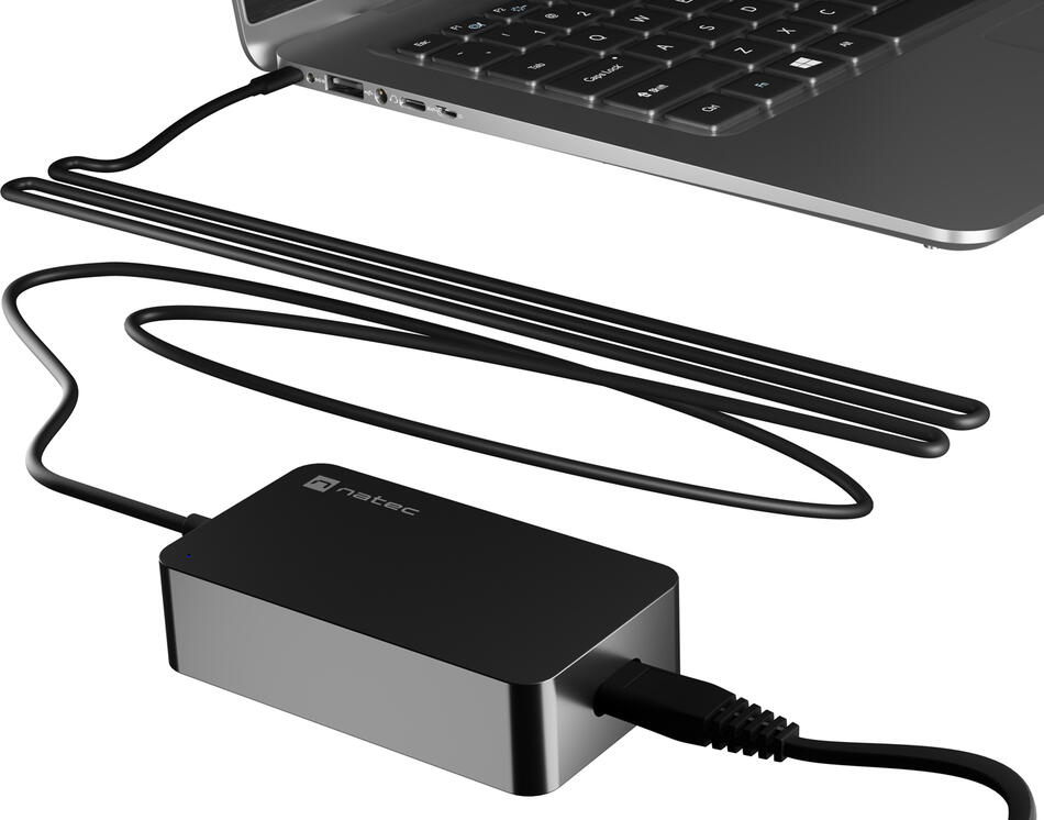 Nabíječka NATEC GRAYLING 45W USB-C pro notebooky, tablety, smartphony (NZU-2033)