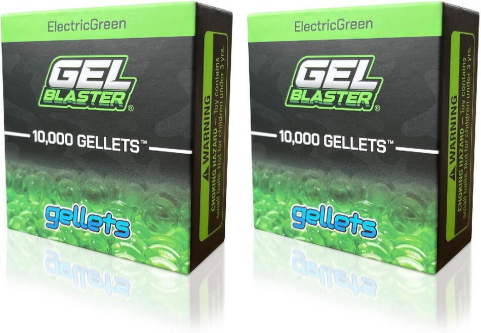 SET 2x Vodní kuličky Gel Blaster Gellets - Electric Green 10k
