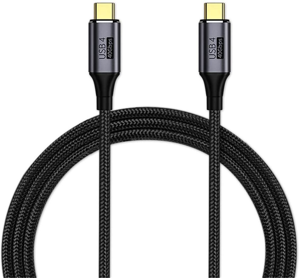Kabel PremiumCord USB4™ Thunderbolt 3 40Gbps 8K@60Hz, 1,2m, bavlněný oplet
