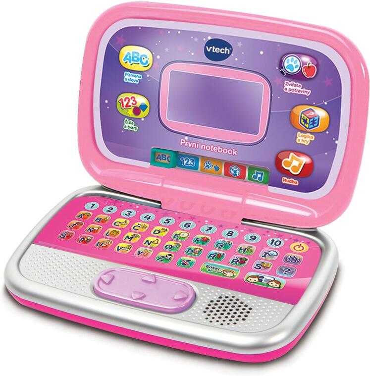 První notebook Vtech růžový