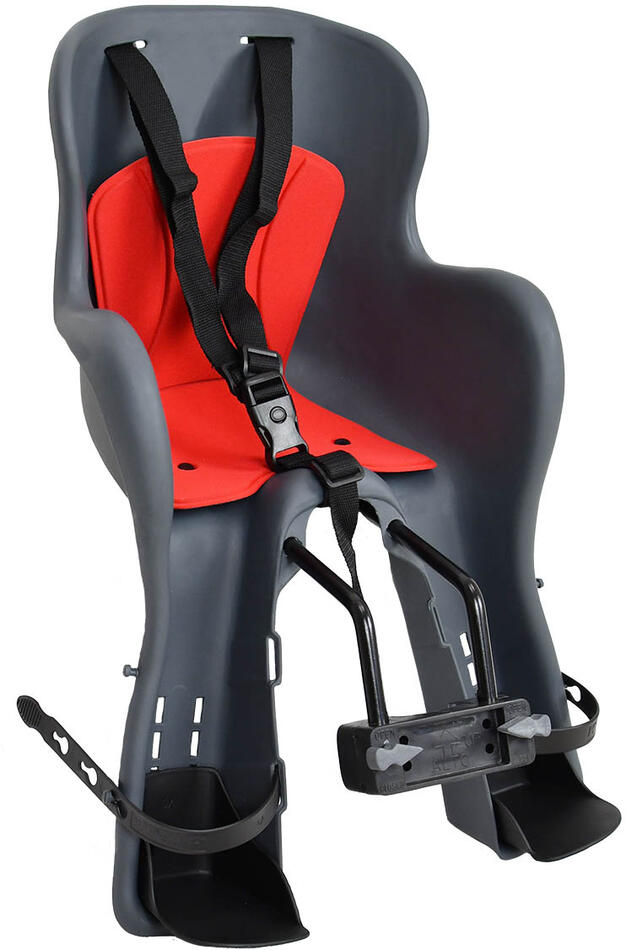 Přední dětská cyklosedačka CALIFORNIA 9 - 15 kg RULYT®, šedo-červená