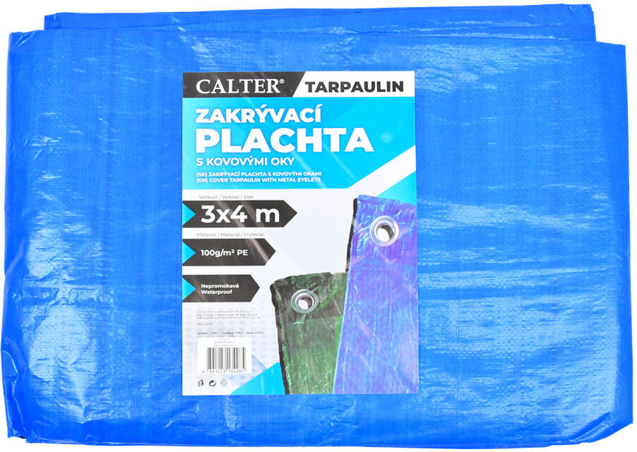 Krycí nepromokavá plachta 3x4m RULYT®, 100g/m2, modrá