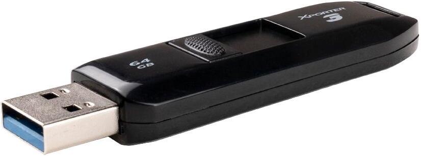 PATRIOT Xporter 3 64GB / USB 3.2 Gen 1 / vysouvací / plastová / černá (PSF64GX3B3U)