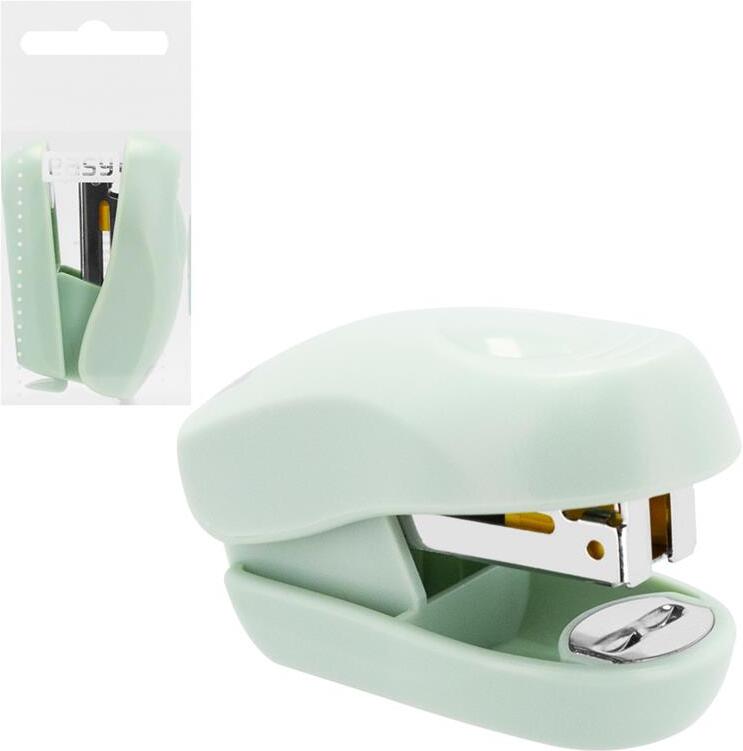 EASY Mini plastová sešívačka, 8 listů, pastelově zelená