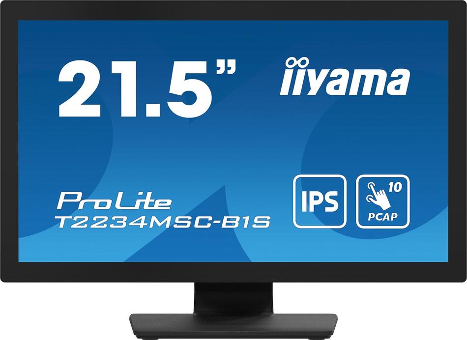 22" LCD IIYAMA T2234MSC-B1S:PCAP,10P,IPS,FHD,HDMI