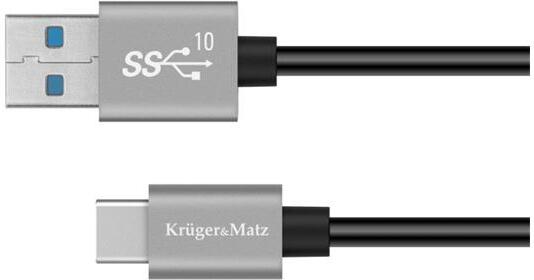 Kabel KRUGER & MATZ KM1263 Basic USB/USB-C 1m Black KRUGERMATZ