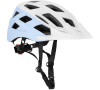Spokey POINTER Cyklistická přilba s LED blikačkou, 58-61 cm, bílo-modrá