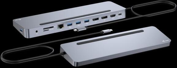 I-tec USB-C Metal Ergonomic 3x 4K Display Docking Station + Power Delivery 100 W (C31FLAT2PDPRO)