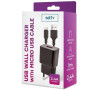Nabíječka do sítě Setty 2,4A s kabelem USB/microUSB 1m, 1xUSB černá