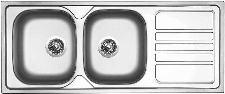 Sinks OKIO 1200 DUO V 0,6mm leštěný