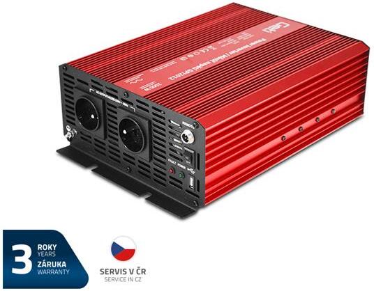 Měnič napětí GETI GPI 2012 12V/230V 2000W USB