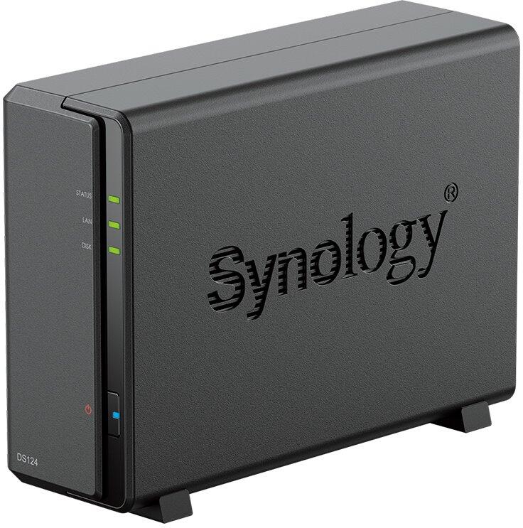 Synology DiskStation DS124 1-bay NAS, CPU QC Realtec RTD1296B 64bit, RAM 1GB, 2x USB 3.2, 1x GLAN