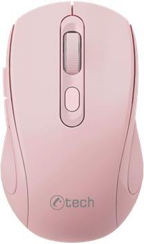 C-Tech WLM-12PK/Ergonomická/Optická/Pro praváky/1 600 DPI/USB+BT/Růžová