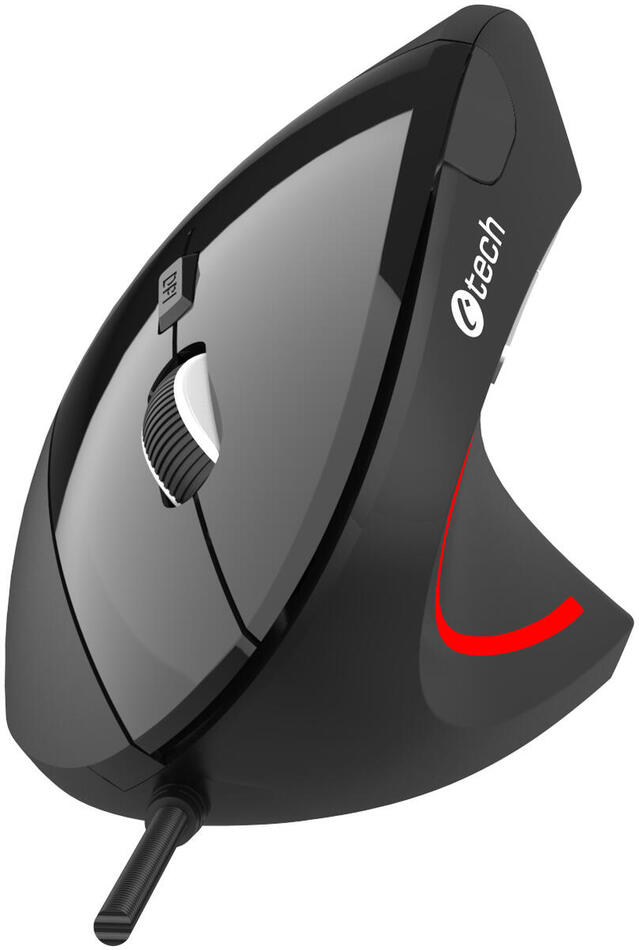 Myš C-Tech VEM-09C, vertikální, 6 tlačítek, 1,5m