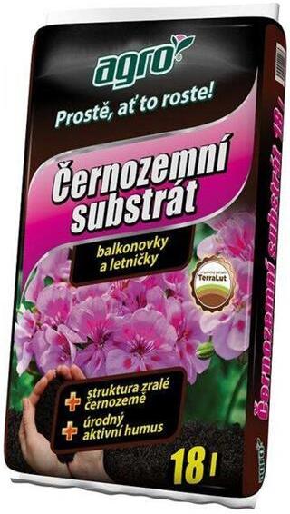 Černozemní substrát pro balkonovky a letničky AGRO 18l AGRO CS