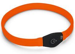 Obojek USB Visio Light LED nabíjecí 65cm oranžový Karlie