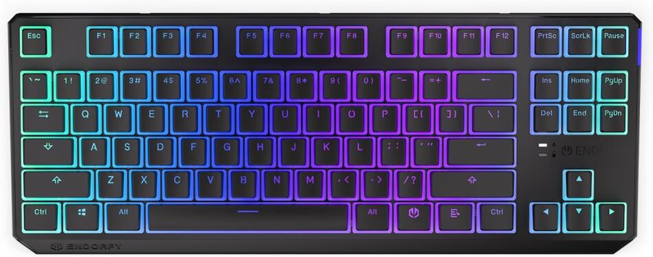 Endorfy herní klávesnice Thock TKL Wireless Red Pudding / RGB / red sw. / bezdrátová / mechanická / US layout / černá (EY5A119)