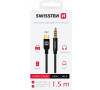 AUDIO ADAPTÉR SWISSTEN TEXTILE USB-C (samec)/3,5 mm JACK (samec) 1,5M ČERNÝ