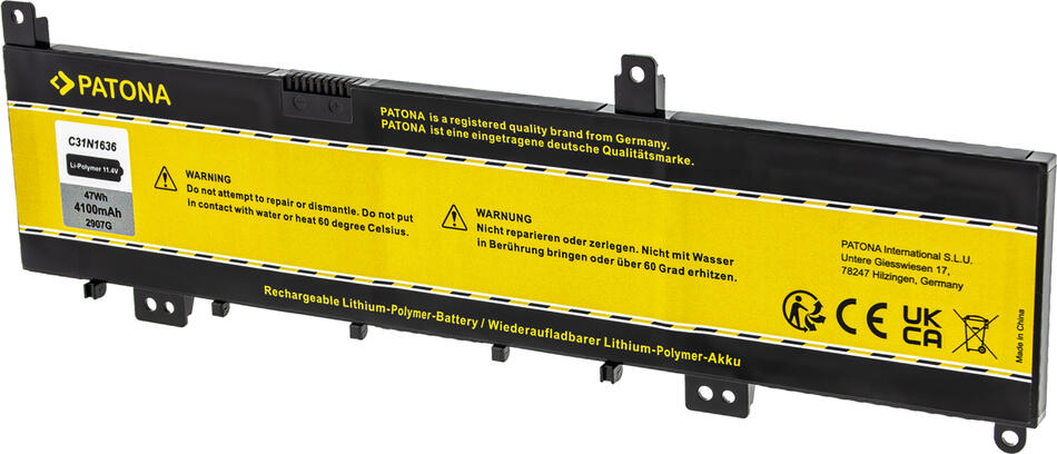Aku Asus N580VN 4100mAh Li-Pol 11,4V C31N1636