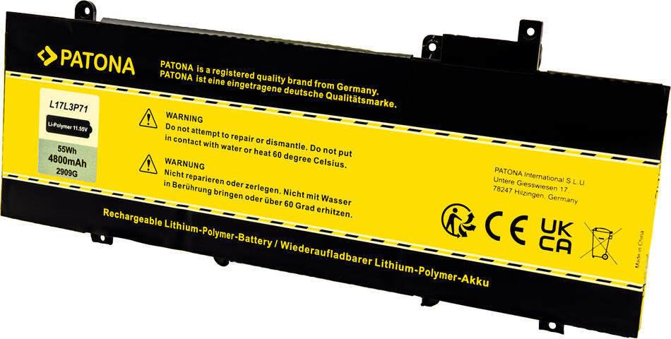 Aku Lenovo Thinkpad T480S 4800mAh Li-Pol 11,55V